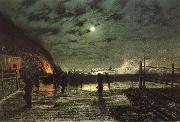 Atkinson Grimshaw In Peril oil painting on canvas